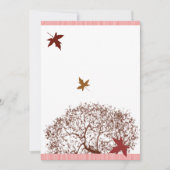 Coral Burgundy Red Limoen Tree Weddenschap Kaart (Voorkant)