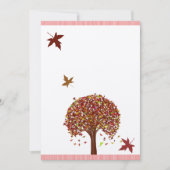Coral Burgundy Red Limoen Tree Weddenschap Kaart (Voorkant)