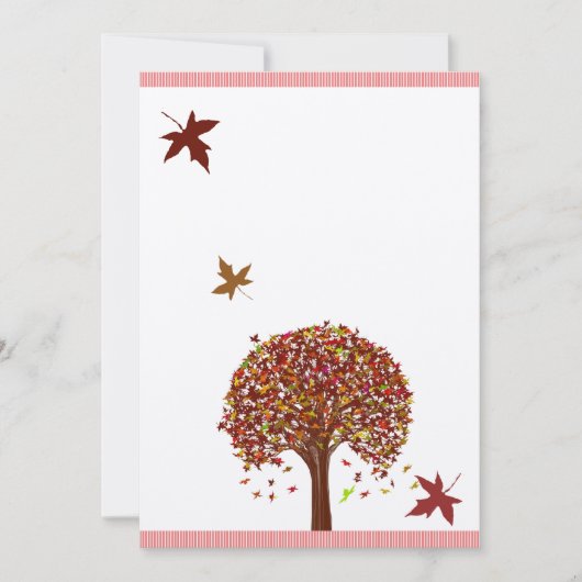 Coral Burgundy Red Limoen Tree Weddenschap Kaart (Voorkant)