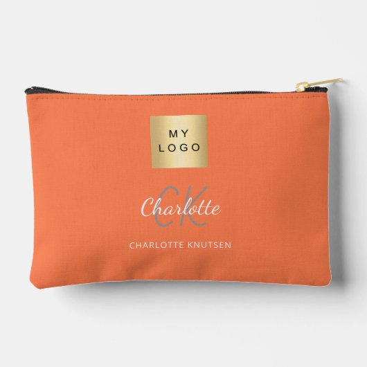 Coral Business logo naam monogram Etui (Achterkant)