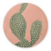 Coral Cacti Keramische Knop (Voorkant)