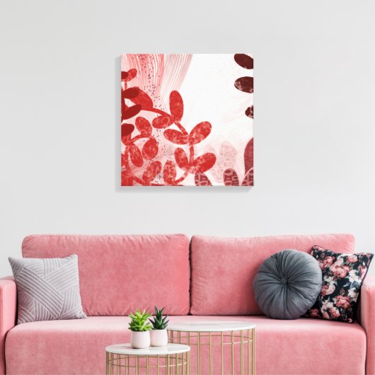 Coral Canopy – Abstract Floral Motion Art Print (Insitu (Woonkamer))