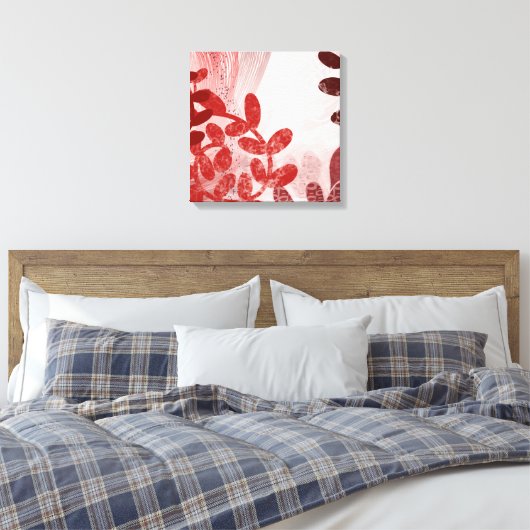 Coral Canopy – Abstract Floral Motion Art Print (Insitu (Slaapkamer))