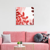 Coral Canopy – Abstracte Bloem Beweging Kunstprint Canvas Afdruk (Insitu (Woonkamer))