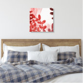 Coral Canopy – Abstracte Bloem Beweging Kunstprint Canvas Afdruk (Insitu (Slaapkamer))