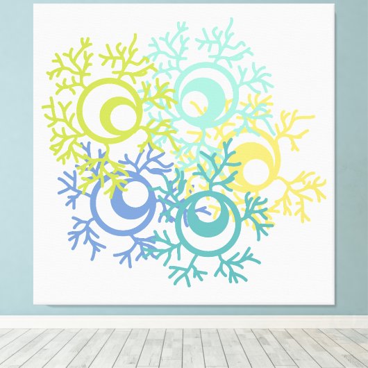 Coral Canvas Afdruk (Insitu (Houten vloer))