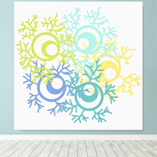 Coral Canvas Afdruk (Insitu (Houten vloer))