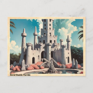 Coral Castle Florida Vintage Reizen Briefkaart
