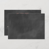 Coral Chalkboard RSVP (Voorkant / Achterkant)