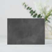 Coral Chalkboard RSVP Kaartje (Staand voorkant)