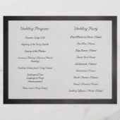 Coral Chalkboard Script Beach Wedding Program (Achterkant)