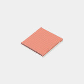 Coral Checkered Pattern Schattigee gridkantoorbeno Post-it® Notes (Schuin)