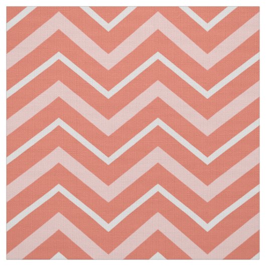 Coral Chevron Bekledingsstof Stof (Swatch)