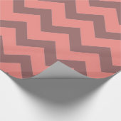 Coral Chevron Cadeaupapier (Hoek)