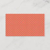 Coral Chevron en Polka Dot Visitekaartje (Achterkant)