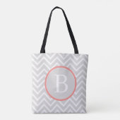 Coral Chevron Monogram Canvas tas (Achterkant)