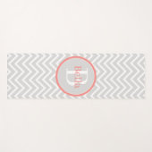 Coral Chevron Monogram Yogamat (Voorkant (horizontaal))
