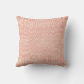 Coral Chevron "Mr & Mrs." pillow, gepersonaliseerd Kussen (Achterkant)