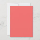 Coral Chevron Ombre Wedding Invitations Kaart (Achterkant)