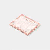 Coral Chevron Pattern | Opmerking van Post-it® Notes (Schuin)