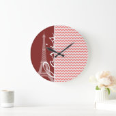Coral Chevron Pattern; Parijs Grote Klok (Huis)