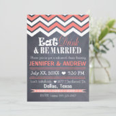 Coral Chevron - repetitie Kaart (Staand voorkant)