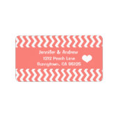 Coral Chevron Return Label (Voorkant)