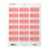 Coral Chevron Return Label (Full Sheet)
