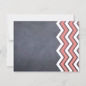 Coral Chevron Save the Date (Achterkant)