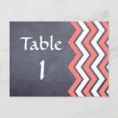 Coral Chevron Tafel Kaarten (Voorkant)