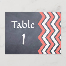 Coral Chevron Tafel Kaarten