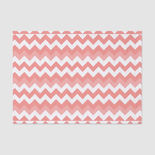 Coral Chevron Tissue Paper Tissuepapier (Voorkant)