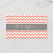 Coral Chevron Trouwtafel Plaats Kaarten Plaatskaartje (Achterkant)