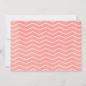 Coral Chevron Wedding Invitations Kaart (Achterkant)