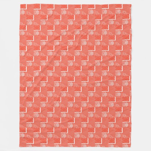 Coral Chic Mod Design Fleece Deken (Voorkant)