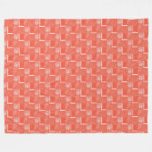 Coral Chic Mod Design Fleece Deken (Voorkant (Horizontaal))