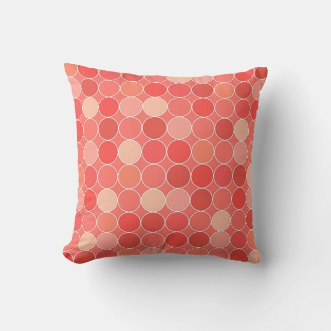 Coral Circles Pattern Decorative Pillow Kussen (Voorkant)