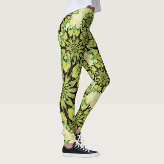 Coral Circles Tropical Green Leggings (Rechts)