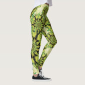 Coral Circles Tropische Groene Leggings (Rechts)