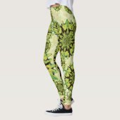 Coral Circles Tropische Groene Leggings (Links)