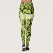 Coral Circles Tropische Groene Leggings (Achterkant)