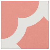 Coral Classic Quatrefoil Pattern Fabric Stof (Close Up)