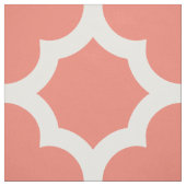 Coral Classic Quatrefoil Pattern Fabric Stof (Swatch)