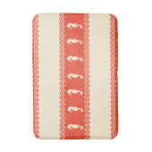 Coral Coastal Seahorses Stripes Badmat (Voorkant Verticaal)