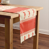 Coral Coastal Seahorses Stripes Korte Tafelloper (Voorbeeld)