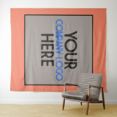 Coral Company Zakelijke Beurs Logo Achtergronddeco Wandkleed (In Situ (horizontaal))