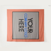 Coral Company Zakelijke Beurs Logo Achtergronddeco Wandkleed (Voorkant (horizontaal))