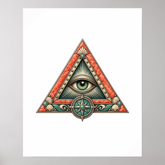 Coral Compass Eye Poster (Voorkant)