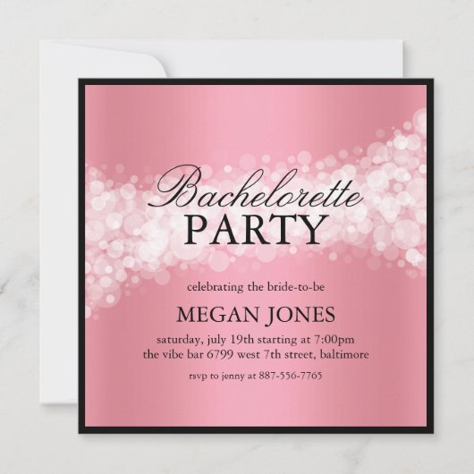 Coral Confetti Bachelorette Kaart (Voorkant)