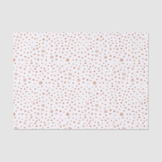 Coral Confetti Waterverf Stippen Tissue Paper Tissuepapier (Voorkant)